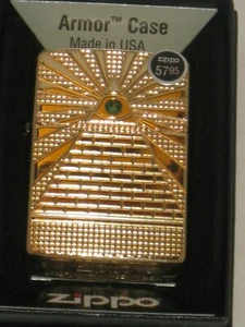 New USA ZIPPO Windproof Lighter 49060 Deep Carved Eye of the Providence HP Brass - Picture 1 of 8