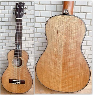 Alulu Solid Curly Maple Cat Inlaid Concert Ukulele Hard Case UPC132 - Image 1 of 4