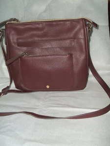 Laura Ashley burgundy cross-body faux leather bag. Used in very good condition. - Picture 1 of 3