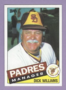 1985 Topps #066, Padres Manager / Dick Williams, MINT, well centered - Foto 1 di 2