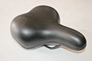 Sillín de bicicleta Justex Cruiser 245/205 mm negro cómodo híbrido MTB envío rápido a EE. UU. - Imagen 1 de 12