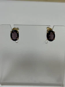 Traumhafte Ohrstecker 9 Karat Gelbgold AMETHYST Set - Bild 1 von 7