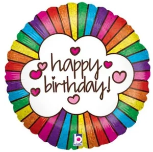 Happy Birthday Folienballon - Regenbogen - UK Verkäufer - Bild 1 von 1