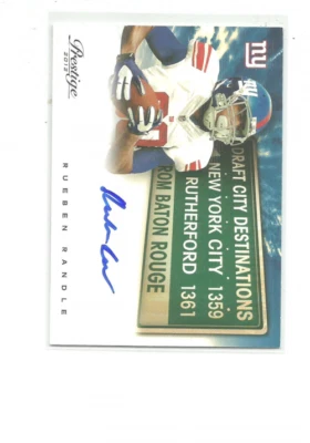 2012 PRESTIGE DRAFT CITY DESTINATION AUTOGRAPHS #26 RUEBEN RANDLE - Image 1 of 2
