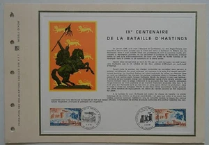 Feuillet CEF 1er jour 5 1966 Centenaire Bataille d'Hastings (Tirage 1000 ex) - Picture 1 of 1