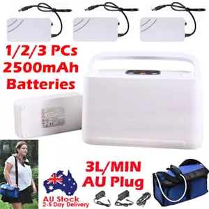 3L/Min Oxygen-Concentrator Machine 1/2/3 pc 2500MAH Rechargeable Battery AU Plug - Picture 1 of 20