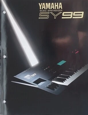 Yamaha SY99 Synth Keyboard Workstation Original Color Brochure, Japan 1991, 8 pg - Image 1 of 4