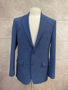 Club Room Blazer Mens Blue Lined Vented Single Breasted Two Buttons Size 38R - Picture 1 of 8