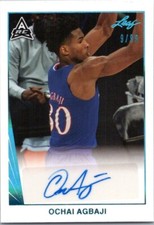 2021-22 Leaf Memories 1990 Base Auto Platinum /99 Ochai Agbaji #BA-OA1 Auto