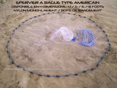Filet de pêche épervier (4 dimensions) - Fishing cast net american style - Photo 1/4