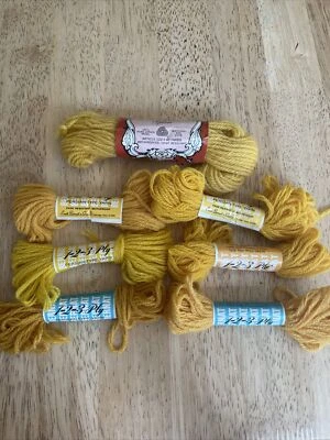 Lote De Colección BERNAT 1-2-3 Capas Hilo Persa DORADO Amarillo Mostaza Tirar Madeja Acrílico Foto 1 de 4