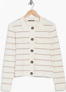 Women Collar Button Front Cardigan - Picture 1 of 3