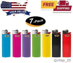 Bic Classic Cigarette Lighters Disposable Full Size, Assorted Color (7 Lighters) - Picture 1 of 9