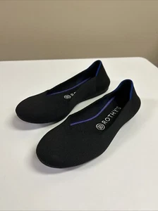 Scarpa da ballo Rothy's The Flat donna nera bassa slip on taglia US 7,5 punta tonda - Foto 1 di 15