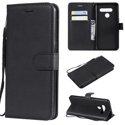 Shockproof PU Leather Flip Wallet Case Phone Cover for LG V20 V30 V40 V50 K10 Q8 - Image 1 of 4