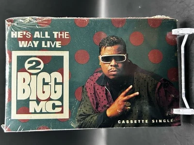 2 BIGG MC - HE'S ALL THE WAY LIVE / SEALED CASSETTE SINGLE/ PROMO - Image 1 of 4