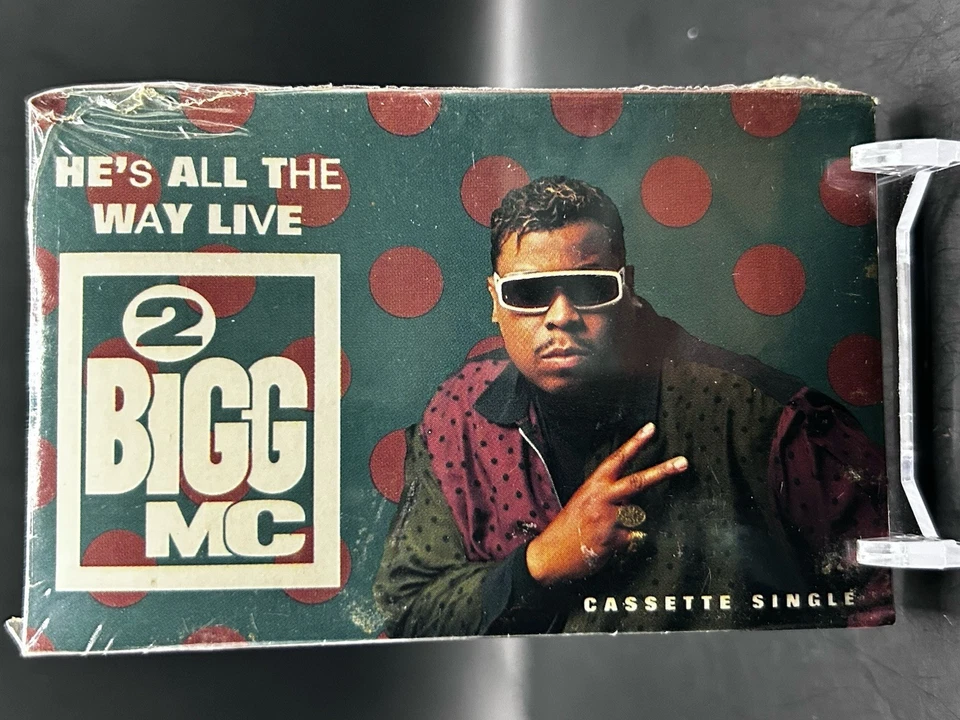 2 BIGG MC - HE'S ALL THE WAY LIVE / SEALED CASSETTE SINGLE/ PROMO - Image 1 of 4