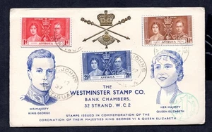 Antigua - 1937 KGVI Coronation Illustrated First Day Cover - Picture 1 of 2
