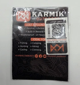 Karmik Outdoor Lost & Found Aufkleber Artikelrückholung Angeln Jagd Camping - NEU - Bild 1 von 2