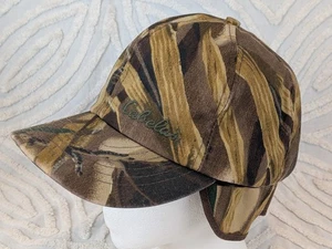 Vintage Cabelas Mütze Kappe Erwachsene L Feuchtgebiet Tarnmuster Ohrenklappe Jagd isoliert Made USA - Bild 1 von 12