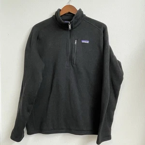 Patagonia Better Sweater Mens large black 1/4 Zip Pullover Fleece Hiking outdoor - Picture 1 of 15