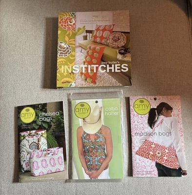 Amy Butler In Stitches Book + Midwest Modern Sewing Patterns Lot  Of 4 ALL NEW - Image 1 of 4