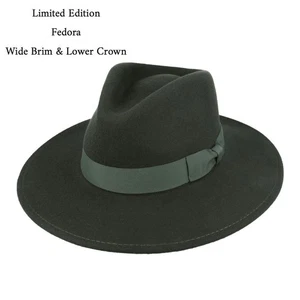 New Style Wide Brim Wool Crushable Fedora Hat - Men and Women - eBay Open Collec - Picture 1 of 13