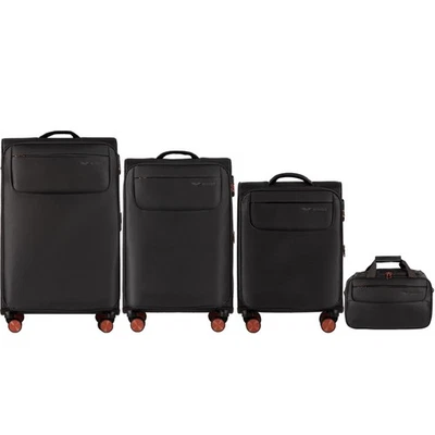 WINGS Reisekoffer Set groß/mittel/klein + Handtasche – Polyester - Bild 1 von 4