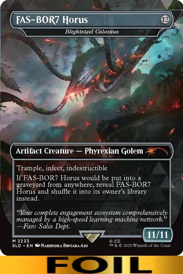 1x - FAS-BOR7 Horus [Blightsteel Colossus] - FOIL - Secret Lair: Playstation MTG - Image 1 of 1