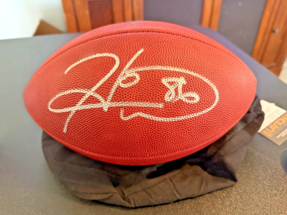 Hines Ward Pittsburgh Steelers Signed Wilson Duke Full Color Pro Football - Image 1 of 4