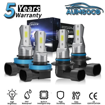 Faros LED de 4 puertas para camioneta Honda Ridgeline 2017-2021 doble cabina 24000LM Foto 1 de 4