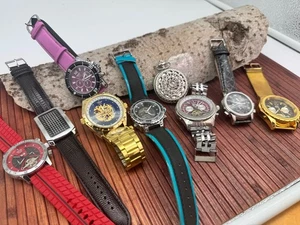 9 defective different watches - many brands - used/unused - Picture 1 of 10