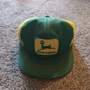 Vintage John Deere Patch K Products Mesh Trucker Hat Rare Country Farm USA Made  - Picture 1 of 7