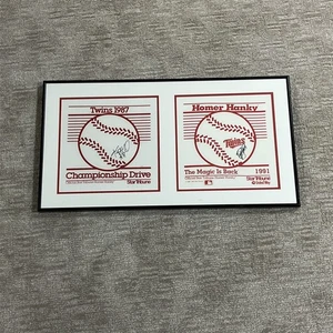 Puckett/Hrbek signiert gerahmt World Series Homer Taschentücher Display JSA LOA - Bild 1 von 5