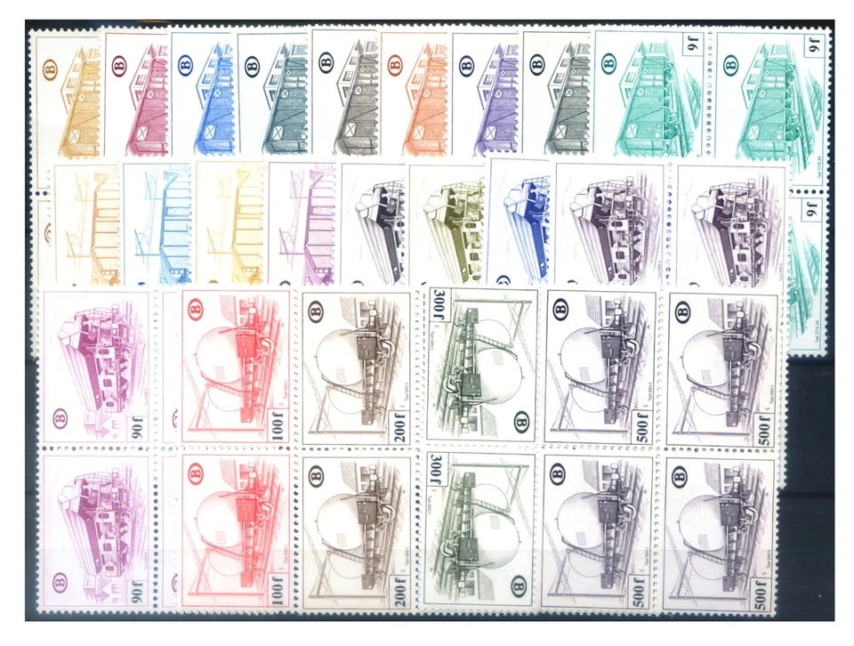 Belgium. Rail parcels. 1980 wagons. Blocks of 4. - Image 1 of 1