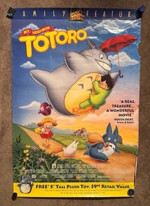 VTG My Neighbor Totoro Miyazaki 1994 USA Release Poster 27x40 Anime Ghibli Fox - Picture 1 of 10