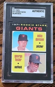 1971 TOPPS #276 George Foster Rookie Sharp! Errore Pazzo Incredibile Provenienza SGC - Foto 1 di 2