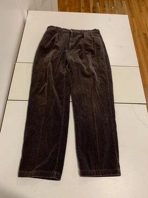 Vintage Polo Ralph Lauren Corduroy Pants 36x32 Brown Pleated Heritage Preppy 90s - Image 1 of 4