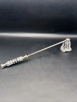 Apagador de llama de vela aspecto decorativo vintage de Sterling 11" Foto 1 de 4