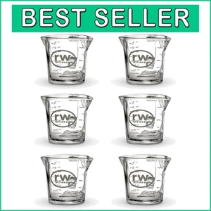 Commercial-Grade Espresso Shot Glass Pitcher - Precision Double Spout, Set of 6 - Picture 1 of 10