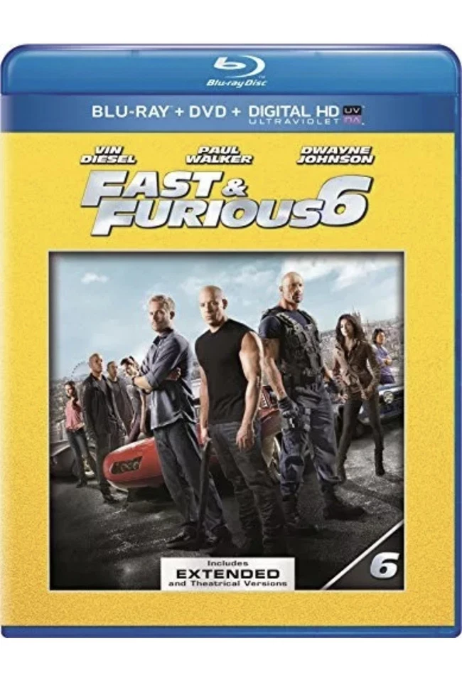 Fast Furious 6 - Extended Edition (Blu-ray/DVD/Digital, 2013, 2-DISCSET) NEW - Image 1 of 1