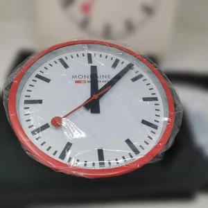 Reloj de Pared MONDAINE Analógico Rojo A990.RELOJ.11SBC 25cm Nuevo Sin Usar de Japón - Imagen 1 de 9