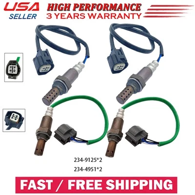 Sensor de oxígeno ascendente y descendente 4X para Jaguar S-Type 2006-2008 XJ8 XJR XKR 2006-2009 Foto 1 de 4