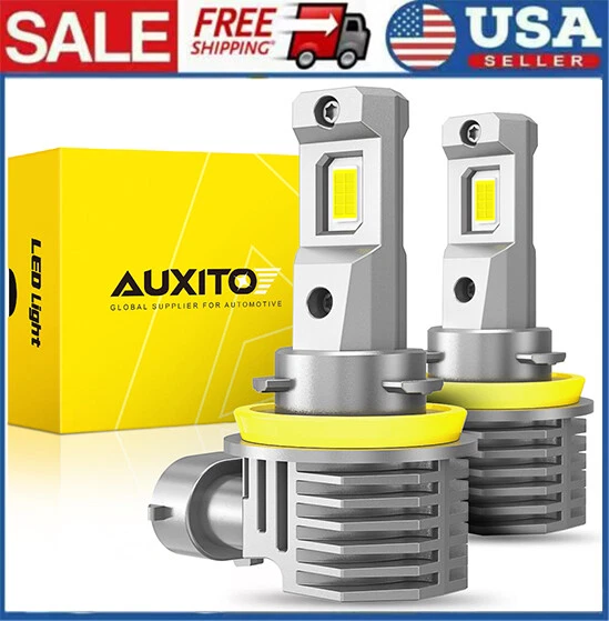 H11 LED Headlight Super Bright Bulbs Kit 6500K White 330000LM HIGH/LOW BEAM - Image 1 of 4