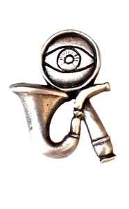 Sherlock Holmes Pipe & Eye Glass Handcrafted in English Pewter Lapel Pin Badge - Picture 1 of 3