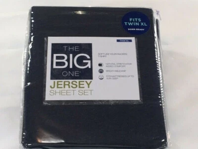The Big One XL Twin Jersey Knit Sheet Set - Navy Heather - Image 1 of 2