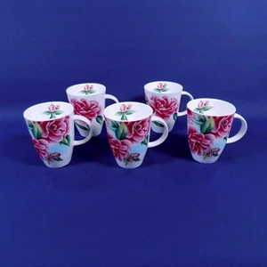 Roy Kirkham Peony Mugs x 5 - Picture 1 of 9