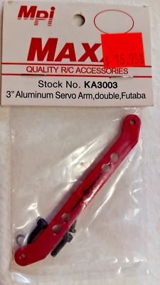 MPI MAXX #KA3003 ~NIP~ 3" ALUMINUM SERVO ARM, DOUBLE, FUTABA - Image 1 of 2