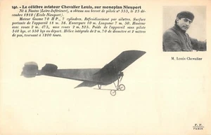 CPA AVIATION LE CELEBRE AVIATEUR CHEVALIER LOUIS SUR MONOPLAN NIEUPORT  - Picture 1 of 1