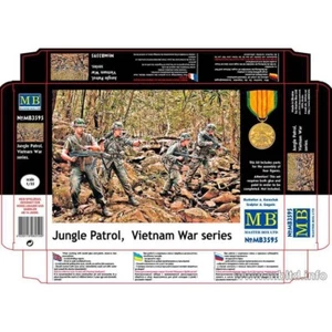 Kit de figuras de plástico MASTER BOX MB3595 escala 1:35 Jungle Patrol serie Guerra de Vietnam - Imagen 1 de 24